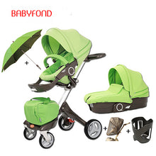 Load image into Gallery viewer, Free ship! original Luxury Baby Stroller High Landscape Portable Baby Carriages Folding Prams For Newborns Travel System 2 in 1
