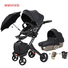 Load image into Gallery viewer, Free ship! original Luxury Baby Stroller High Landscape Portable Baby Carriages Folding Prams For Newborns Travel System 2 in 1