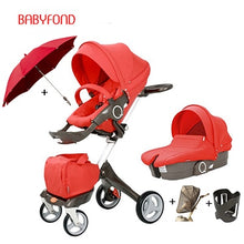 Load image into Gallery viewer, Free ship! original Luxury Baby Stroller High Landscape Portable Baby Carriages Folding Prams For Newborns Travel System 2 in 1