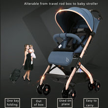 Load image into Gallery viewer, Super light travel baby car one key folding baby stroller Baby Carriage 8 Wheels Baby Pram High View Travel free gifts send