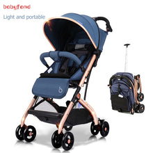 Load image into Gallery viewer, BBHAO Brand super light boarding Baby Stroller with 8 Wheels Baby Pram newborn baby car boarding directly free gifts newborn use