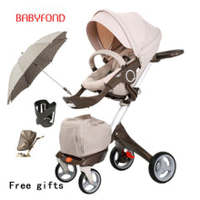 Load image into Gallery viewer, 2019 new Luxury 3 in1 Baby Stroller High Landscape Portable Baby Carriages Quick Folding Prams For Newborns Travel System 2 in 1
