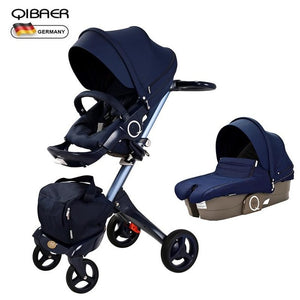 2019 new Luxury 3 in1 Baby Stroller High Landscape Portable Baby Carriages Quick Folding Prams For Newborns Travel System 2 in 1