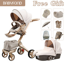 Load image into Gallery viewer, Free ship! original Luxury Baby Stroller High Landscape Portable Baby Carriages Folding Prams For Newborns Travel System 2 in 1