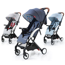 Load image into Gallery viewer, Luxury Baby Stroller Lightweight Baby Stroller Walking Foldable Travel System Prams For Newborns Baby Trolley Carriage