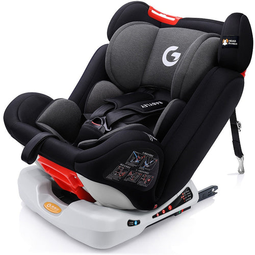Adjustable Child Car Safety Seat 0-12Y Portable Baby Booster Car Seat ISOFIX Hard Interface Five Point Harness Toddler Car Seat
