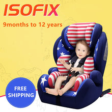 Load image into Gallery viewer, EU certified Baby Car Seat Kids Safety Chair Booster Car Seat Group 1/2/3, 9 month to 12 Years ISOFIX, Get 5 USD coupon