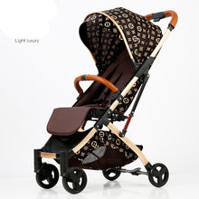 Load image into Gallery viewer, 8 gift Free installation lightweight Summer travel stroller can sit reclining ultra light portable fold shock boarding stroller