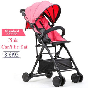 Can boarding directly stroller 3.6kg ultra-light fold stroller can sit reclining children high landscape children strollers 2019