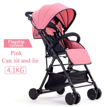 Load image into Gallery viewer, Can boarding directly stroller 3.6kg ultra-light fold stroller can sit reclining children high landscape children strollers 2019