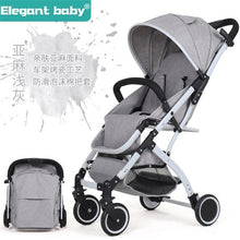 Load image into Gallery viewer, 5.5kg light portable baby stroller four-wheel shock absorber can sit reclining folding baby hand push pocket umbrella stroller
