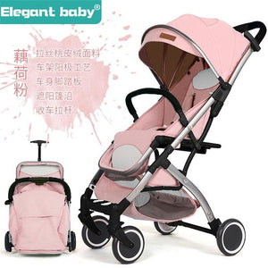 5.5kg light portable baby stroller four-wheel shock absorber can sit reclining folding baby hand push pocket umbrella stroller