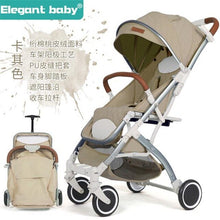 Load image into Gallery viewer, 5.5kg light portable baby stroller four-wheel shock absorber can sit reclining folding baby hand push pocket umbrella stroller